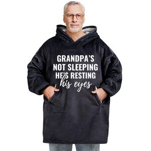 3183 Grandpa Gifts Wearable Blanket Hoodie from Grandkids, Funny Wearing